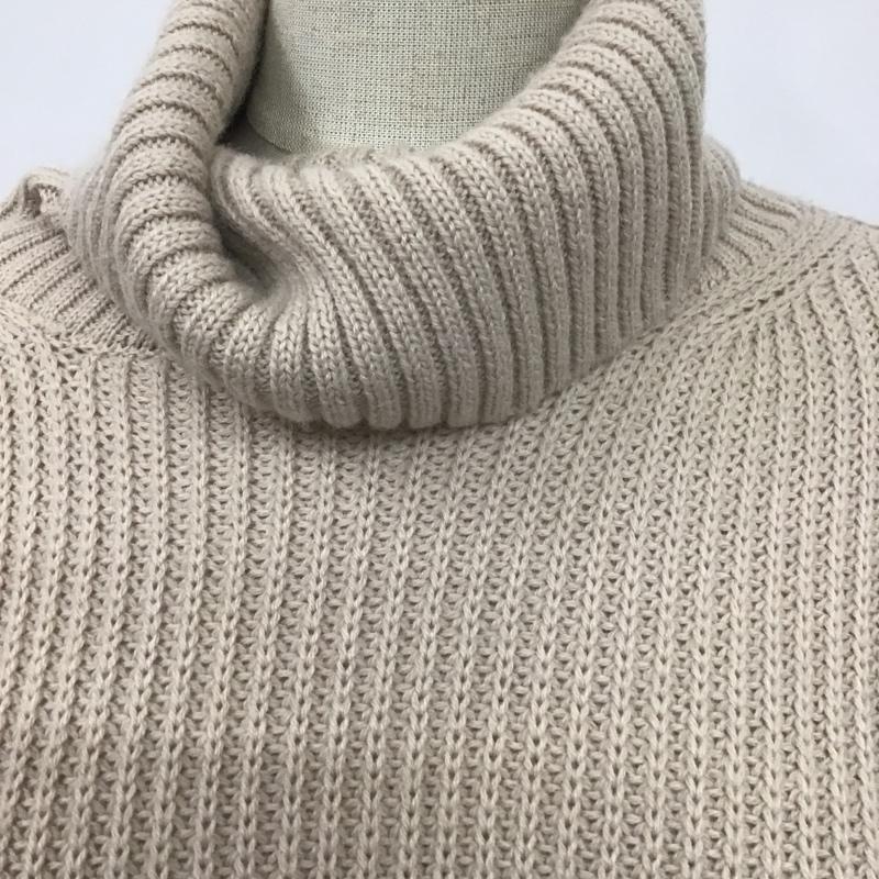 ナチュラルビューティーベーシック NATURAL BEAUTY BASIC ニット、セーター 長袖 タートルネック M 無地 ベージュ / ベージュ / レディース USED 古着 中古 10080396