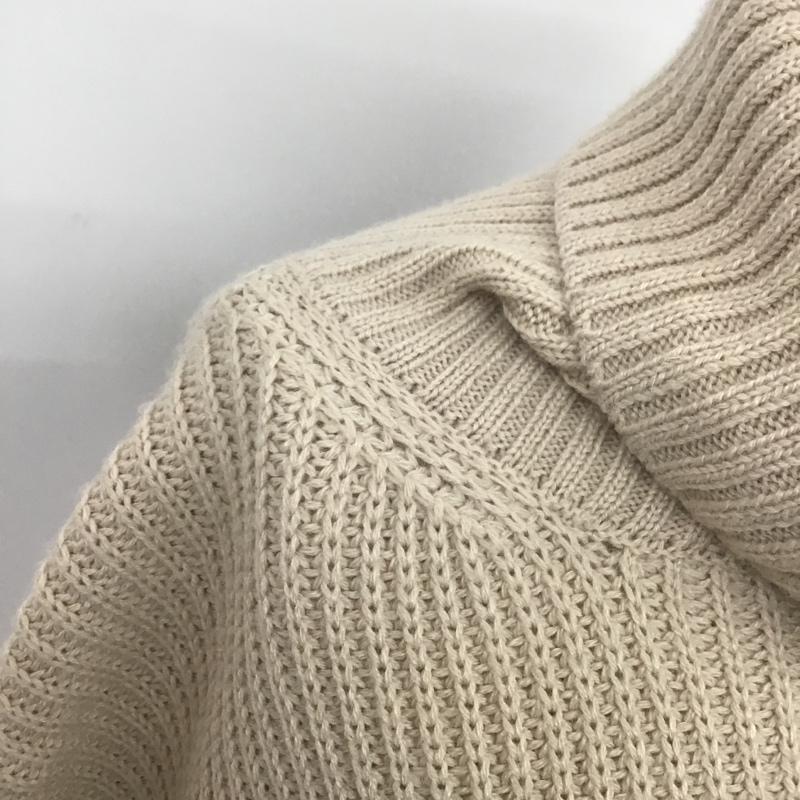 ナチュラルビューティーベーシック NATURAL BEAUTY BASIC ニット、セーター 長袖 タートルネック M 無地 ベージュ / ベージュ / レディース USED 古着 中古 10080396