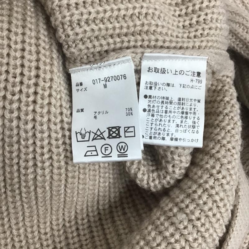 ナチュラルビューティーベーシック NATURAL BEAUTY BASIC ニット、セーター 長袖 タートルネック M 無地 ベージュ / ベージュ / レディース USED 古着 中古 10080396