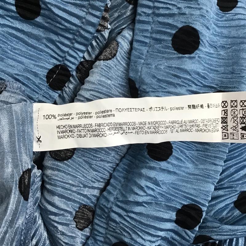 ザラ ZARA ワンピース ひざ丈スカート S ドット 水色 / ライトブルー / レディース USED 古着 中古 10080411