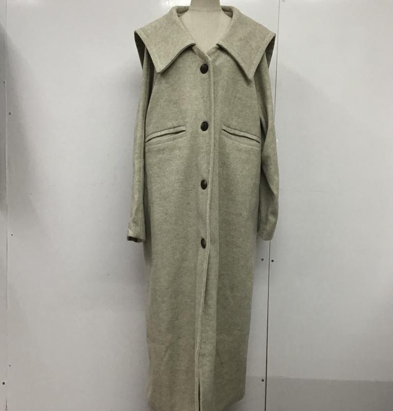 ノッチ notch. コート コート一般 タグ付 ビックカラーコート M 無地 ベージュ / ベージュ / レディース USED 古着 中古 10080485