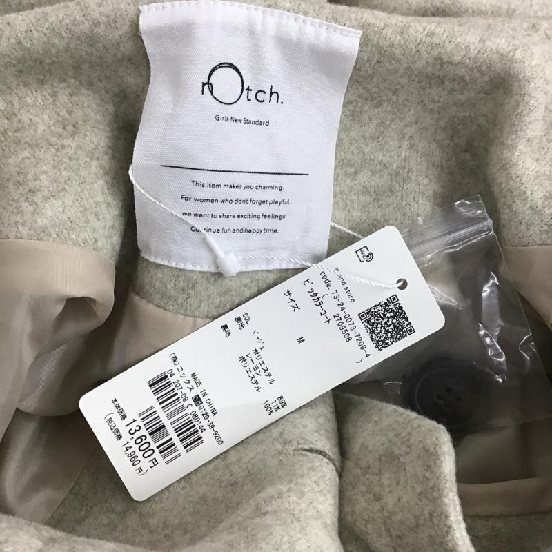 ノッチ notch. コート コート一般 タグ付 ビックカラーコート M 無地 ベージュ / ベージュ / レディース USED 古着 中古 10080485