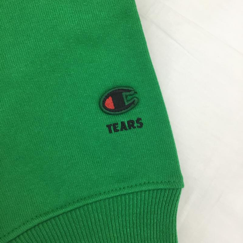 チャンピオン Champion トレーナー 長袖 DENIM TEARS デニムティアーズ Reverse Weave リバースウィーブ ハーフジップ L ロゴ、文字 緑 / グリーン / メンズ USED 古着 中古 10080512