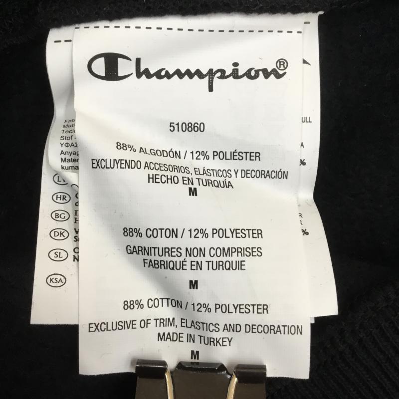 チャンピオン Champion トレーナー 長袖 DENIM TEARS デニムティアーズ Reverse Weave リバースウィーブ ハーフジップ L ロゴ、文字 黒 / ブラック / メンズ USED 古着 中古 10080513