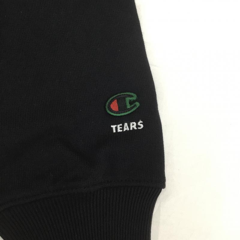 チャンピオン Champion トレーナー 長袖 DENIM TEARS デニムティアーズ Reverse Weave リバースウィーブ ハーフジップ L ロゴ、文字 黒 / ブラック / メンズ USED 古着 中古 10080513