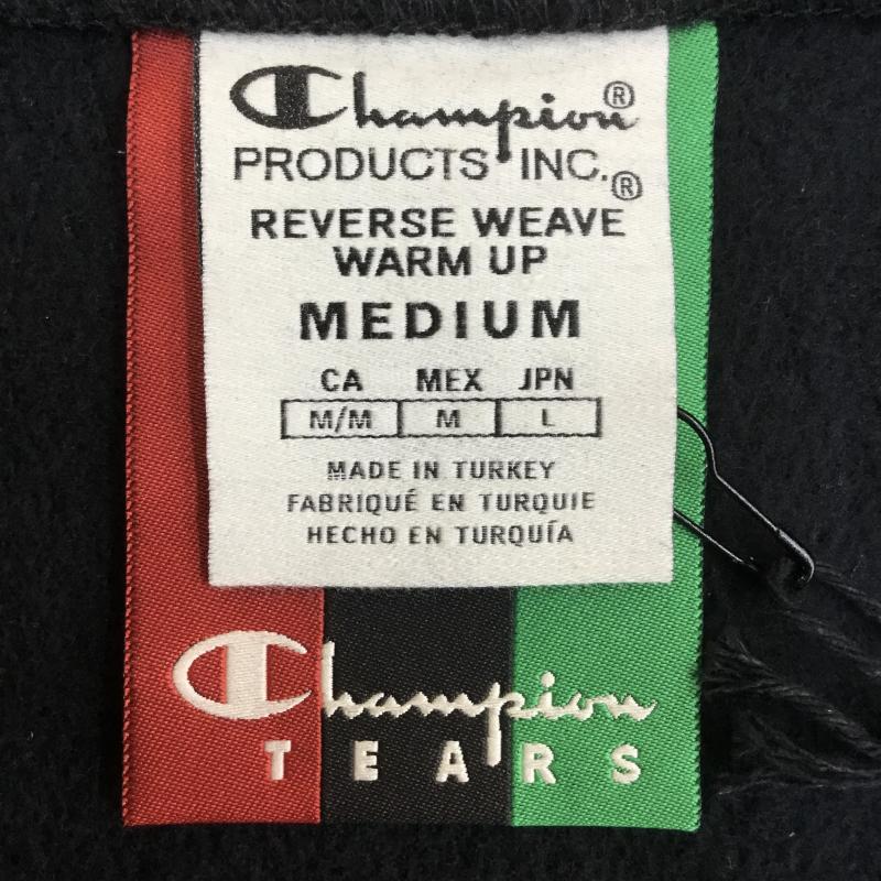 チャンピオン Champion トレーナー 長袖 DENIM TEARS デニムティアーズ Reverse Weave リバースウィーブ ハーフジップ L ロゴ、文字 黒 / ブラック / メンズ USED 古着 中古 10080513