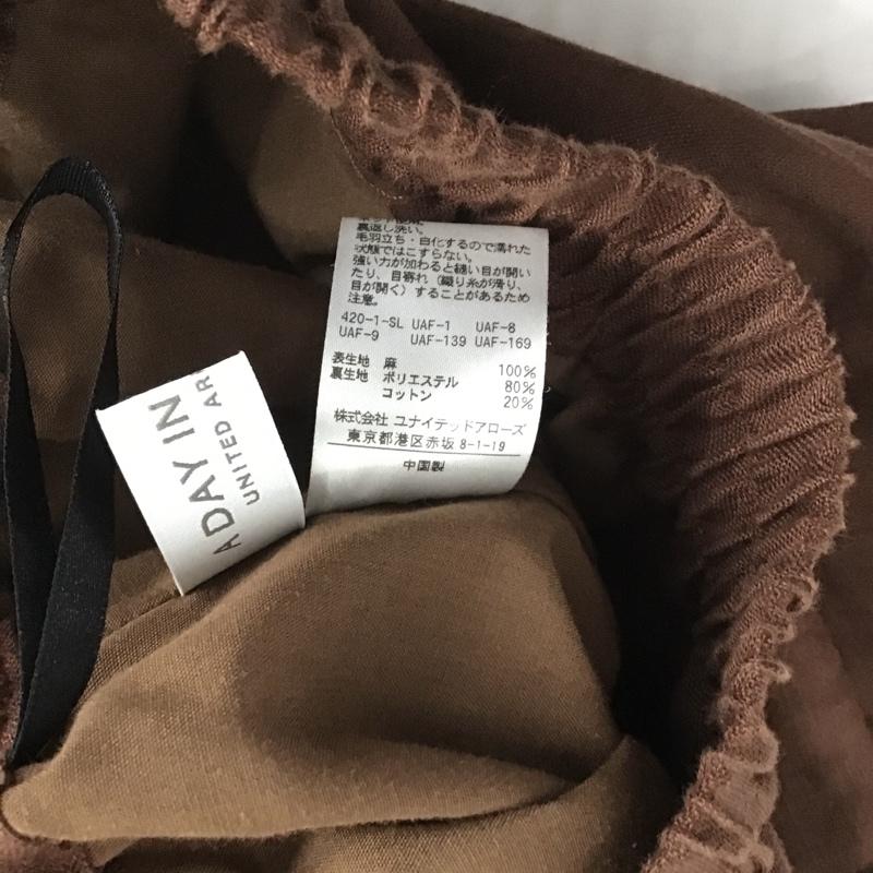 アデイインザライフ ユナイテッドアローズ A day in the life UNITED ARROWS スカート ロングスカート 無地 茶 / ブラウン / レディース USED 古着 中古 10080564