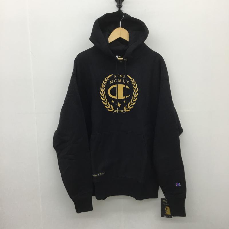 チャンピオン Champion パーカー 長袖 REVERSE WEAVE モハメドアリ Muhammad Ali XL ロゴ、文字 黒 / ブラック / メンズ USED 古着 中古 10080589