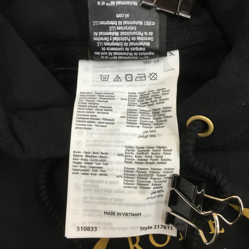 チャンピオン Champion パーカー 長袖 REVERSE WEAVE モハメドアリ Muhammad Ali XL ロゴ、文字 黒 / ブラック / メンズ USED 古着 中古 10080589
