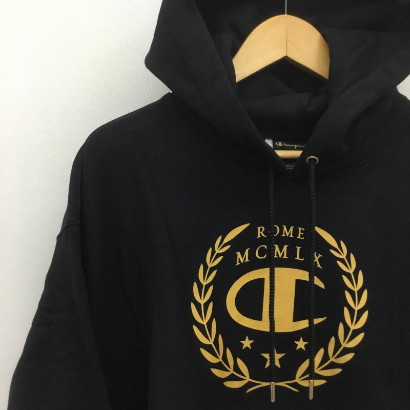 チャンピオン Champion パーカー 長袖 REVERSE WEAVE モハメドアリ Muhammad Ali XL ロゴ、文字 黒 / ブラック / メンズ USED 古着 中古 10080589
