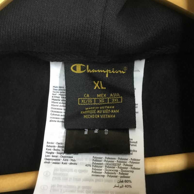 チャンピオン Champion パーカー 長袖 REVERSE WEAVE モハメドアリ Muhammad Ali XL ロゴ、文字 黒 / ブラック / メンズ USED 古着 中古 10080589