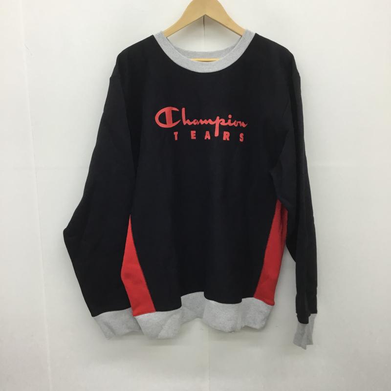 チャンピオン Champion トレーナー 長袖 DENIM TEARS デニムティアーズ Reverse Weave リバースウィーブ XXL ロゴ、文字 黒 / ブラック / メンズ USED 古着 中古 10080590