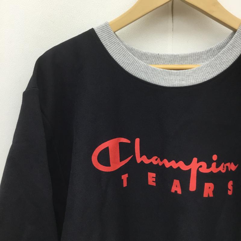 チャンピオン Champion トレーナー 長袖 DENIM TEARS デニムティアーズ Reverse Weave リバースウィーブ XXL ロゴ、文字 黒 / ブラック / メンズ USED 古着 中古 10080590