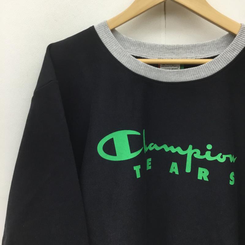 チャンピオン Champion トレーナー 長袖 DENIM TEARS デニムティアーズ Reverse Weave リバースウィーブ XXL ロゴ、文字 黒 / ブラック / メンズ USED 古着 中古 10080591