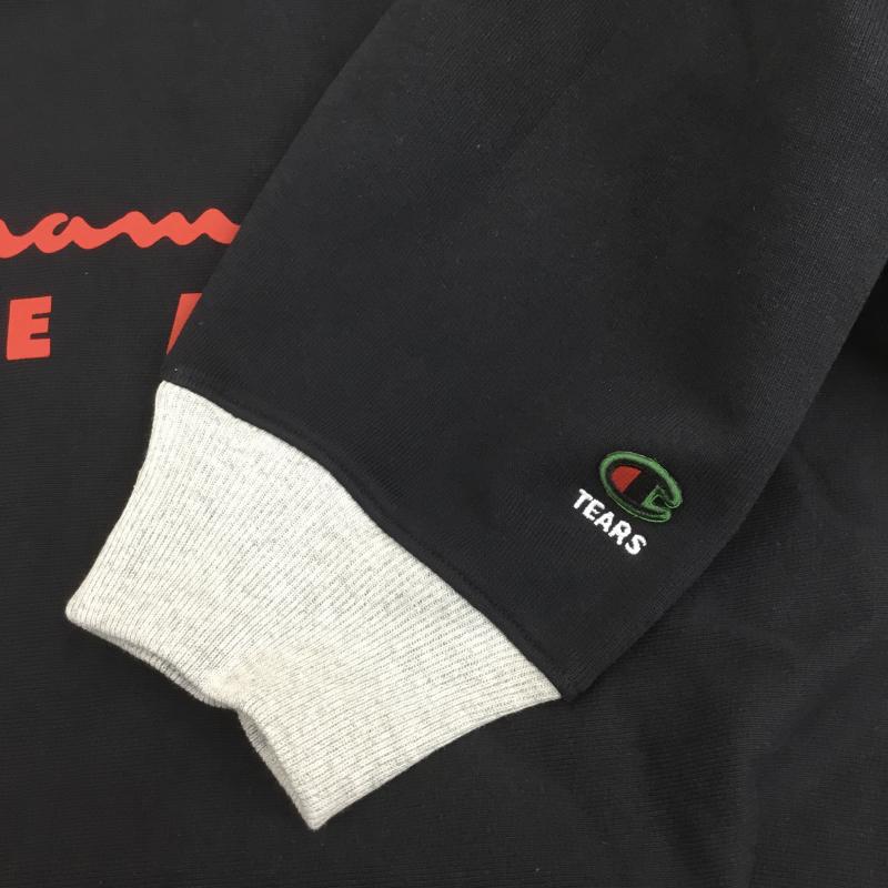 チャンピオン Champion パーカー 長袖 DENIM TEARS デニムティアーズ Reverse Weave リバースウィーブ XXL ロゴ、文字 黒 / ブラック / メンズ USED 古着 中古 10080595