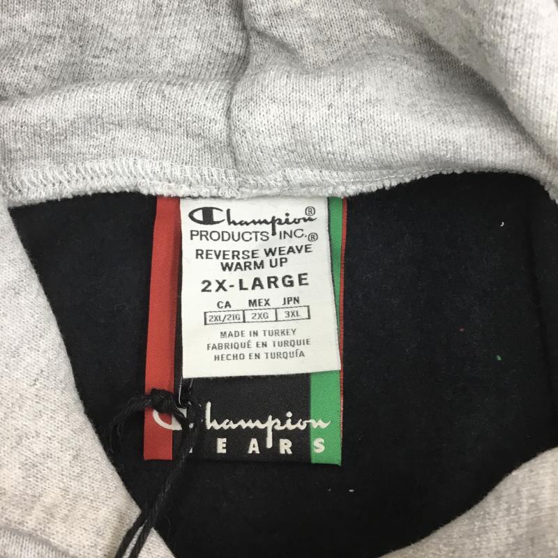 チャンピオン Champion パーカー 長袖 DENIM TEARS デニムティアーズ Reverse Weave リバースウィーブ XXL ロゴ、文字 黒 / ブラック / メンズ USED 古着 中古 10080595
