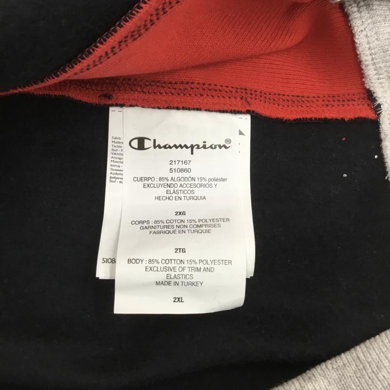 チャンピオン Champion パーカー 長袖 DENIM TEARS デニムティアーズ Reverse Weave リバースウィーブ XXL ロゴ、文字 黒 / ブラック / メンズ USED 古着 中古 10080595