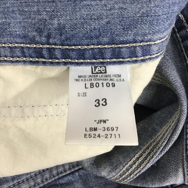 リー Lee パンツ デニム、ジーンズ 33インチ 無地 水色 / ライトブルー / メンズ USED 古着 中古 10080750