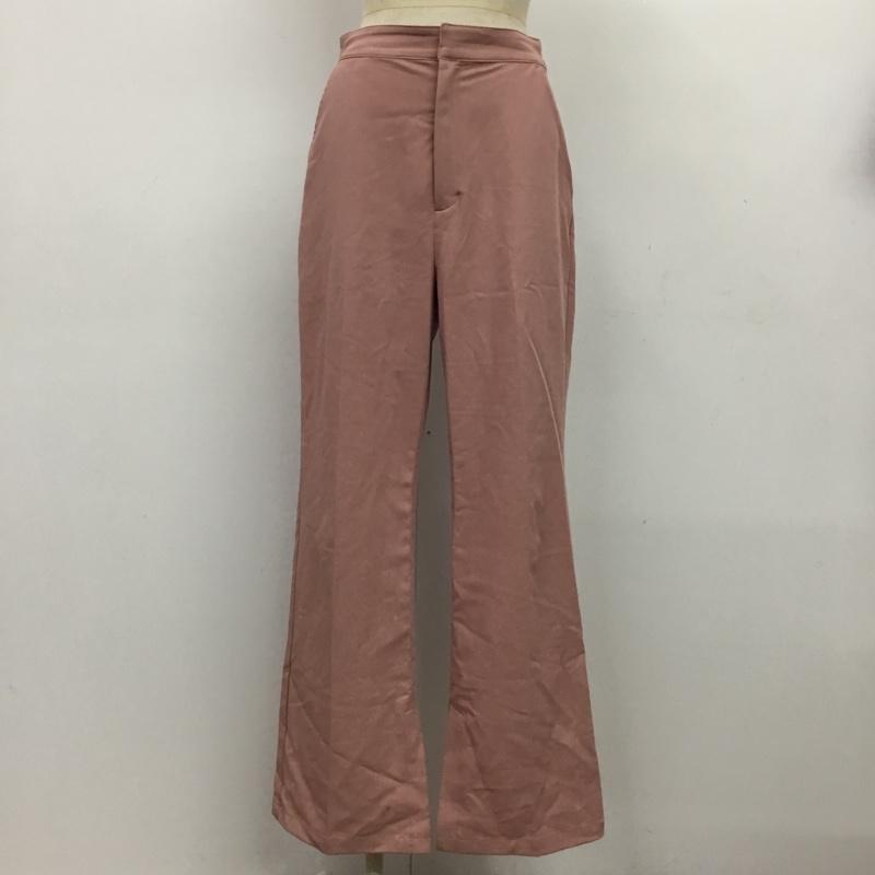 ビームス BEAMS パンツ スラックス フレアパンツ M 無地 桃 / ピンク / レディース USED 古着 中古 10080759