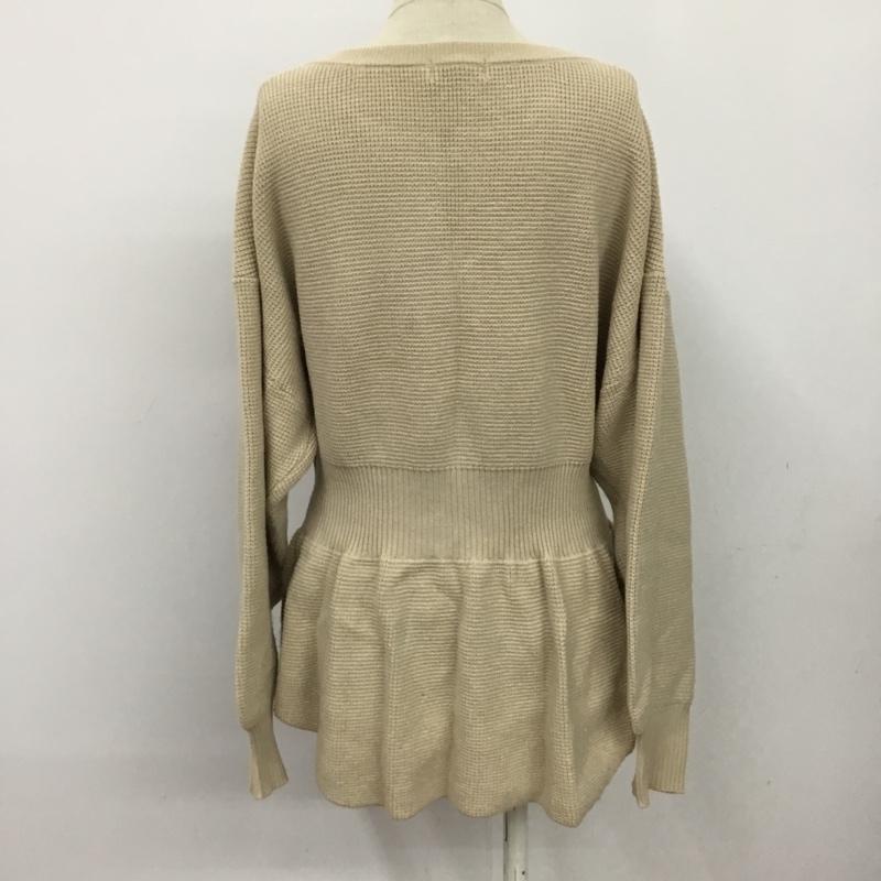 ローリーズファーム LOWRYS FARM ニット、セーター 長袖 FREE 無地 ベージュ / ベージュ / レディース USED 古着 中古 10080805