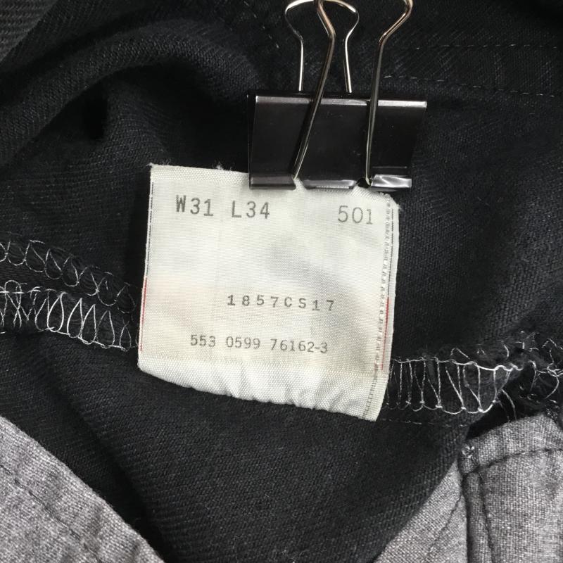 リーバイス Levi's パンツ デニム、ジーンズ 501 ブラック USA製 90s 後染め 白ステッチ 99年 31インチ 黒 / ブラック / メンズ USED 古着 中古 10080845