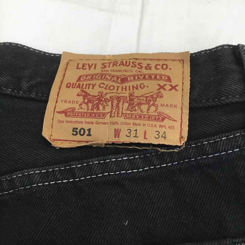 リーバイス Levi's パンツ デニム、ジーンズ 501 ブラック USA製 90s 後染め 白ステッチ 99年 31インチ 黒 / ブラック / メンズ USED 古着 中古 10080845