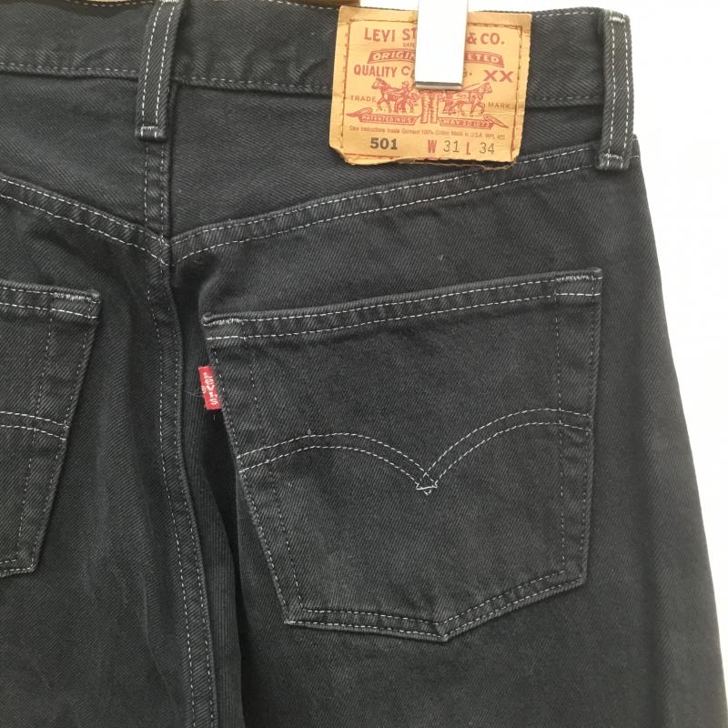 リーバイス Levi's パンツ デニム、ジーンズ 501 ブラック USA製 90s 後染め 白ステッチ 99年 31インチ 黒 / ブラック / メンズ USED 古着 中古 10080845
