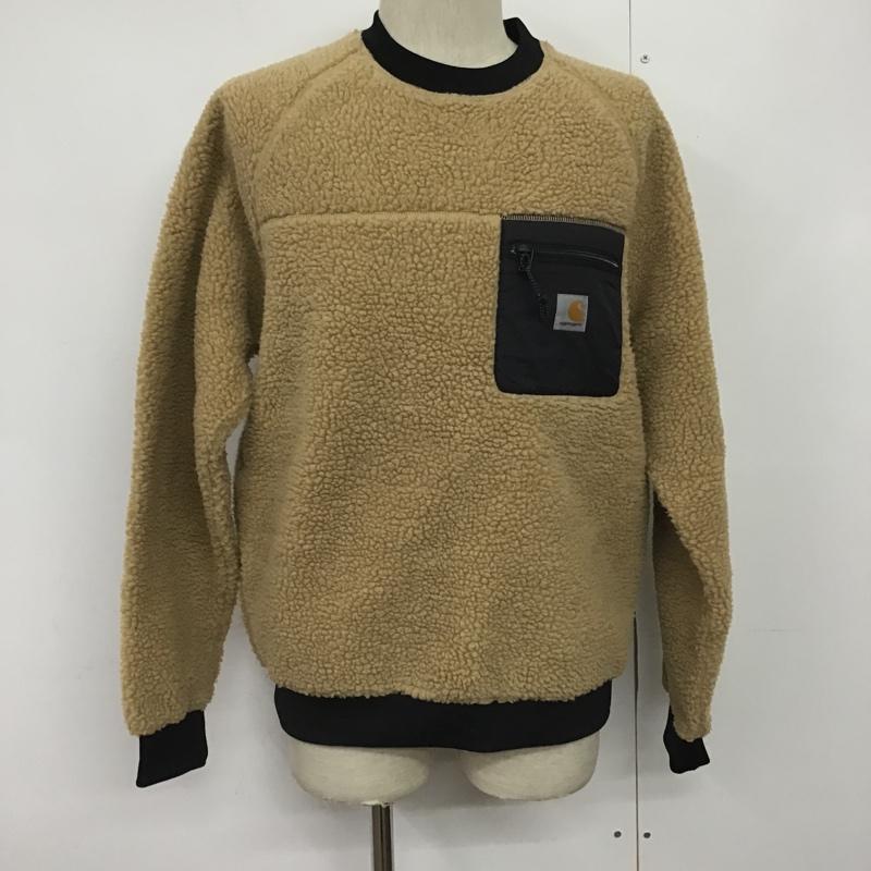カーハート Carhartt トレーナー 長袖 S 無地 ベージュ / ベージュ / メンズ USED 古着 中古 10080867