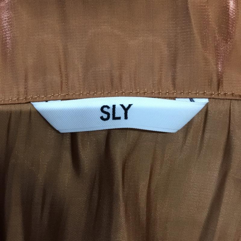 スライ SLY シャツ、ブラウス 長袖 030DSZ30-1180 AURORA SHINY シャツ FREE 無地 茶 / ブラウン / レディース USED 古着 中古 10080875