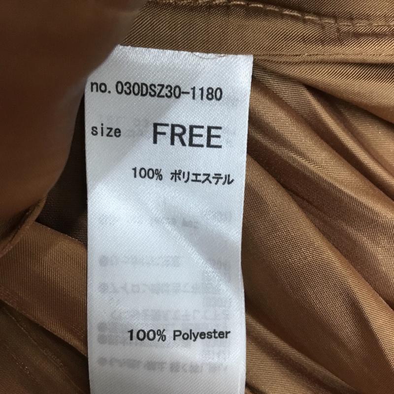 スライ SLY シャツ、ブラウス 長袖 030DSZ30-1180 AURORA SHINY シャツ FREE 無地 茶 / ブラウン / レディース USED 古着 中古 10080875