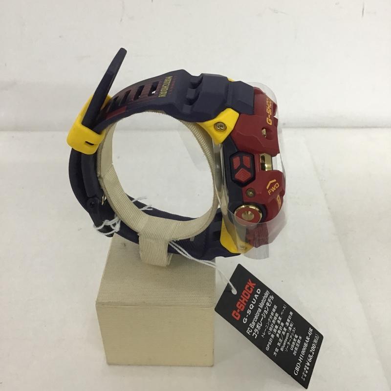 ジーショック G-SHOCK 腕時計 デジタル GBD-H1000BAR FCバルセロナ Matchday 箱有 ロゴ、文字 えんじ / ワインレッド / X 紫 / パープル / X 黄 / イエロー / メンズ USED 古着 中古 10080900