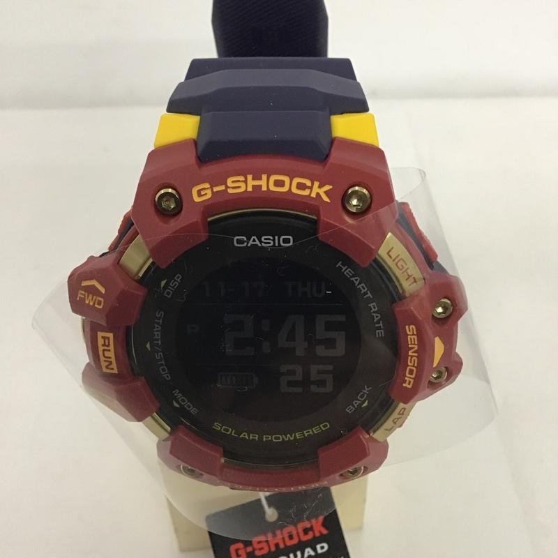 ジーショック G-SHOCK 腕時計 デジタル GBD-H1000BAR FCバルセロナ Matchday 箱有 ロゴ、文字 えんじ / ワインレッド / X 紫 / パープル / X 黄 / イエロー / メンズ USED 古着 中古 10080900