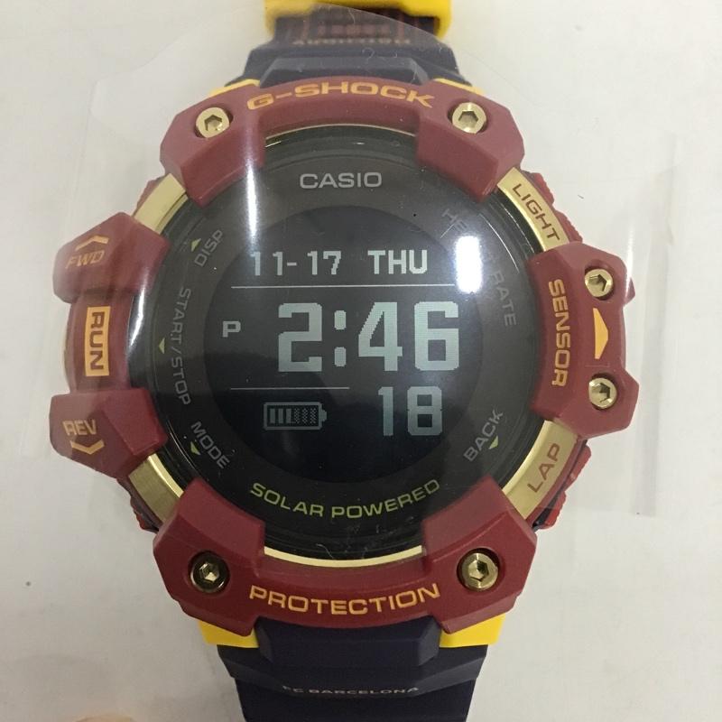 ジーショック G-SHOCK 腕時計 デジタル GBD-H1000BAR FCバルセロナ Matchday 箱有 ロゴ、文字 えんじ / ワインレッド / X 紫 / パープル / X 黄 / イエロー / メンズ USED 古着 中古 10080900