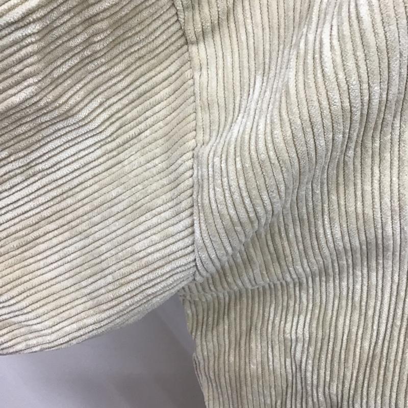 ダブルクローゼット w closet シャツ、ブラウス 長袖 80305005 ノーカラー コーデュロイ M 無地 アイボリー / アイボリー / レディース USED 古着 中古 10080915
