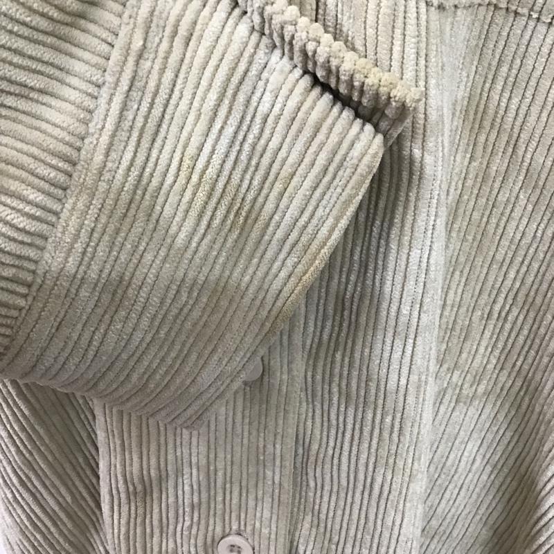ダブルクローゼット w closet シャツ、ブラウス 長袖 80305005 ノーカラー コーデュロイ M 無地 アイボリー / アイボリー / レディース USED 古着 中古 10080915