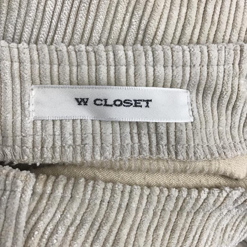 ダブルクローゼット w closet シャツ、ブラウス 長袖 80305005 ノーカラー コーデュロイ M 無地 アイボリー / アイボリー / レディース USED 古着 中古 10080915