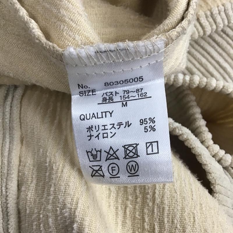 ダブルクローゼット w closet シャツ、ブラウス 長袖 80305005 ノーカラー コーデュロイ M 無地 アイボリー / アイボリー / レディース USED 古着 中古 10080915