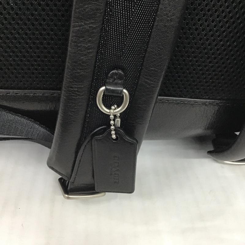 コーチ COACH リュックサック、デイパック リュックサック、デイバッグ E1220-00000 チェック レザー ワンポイント 黒 / ブラック / X 赤 / レッド / X ベージュ / ベージュ / メンズ USED 古着 中古 10080939