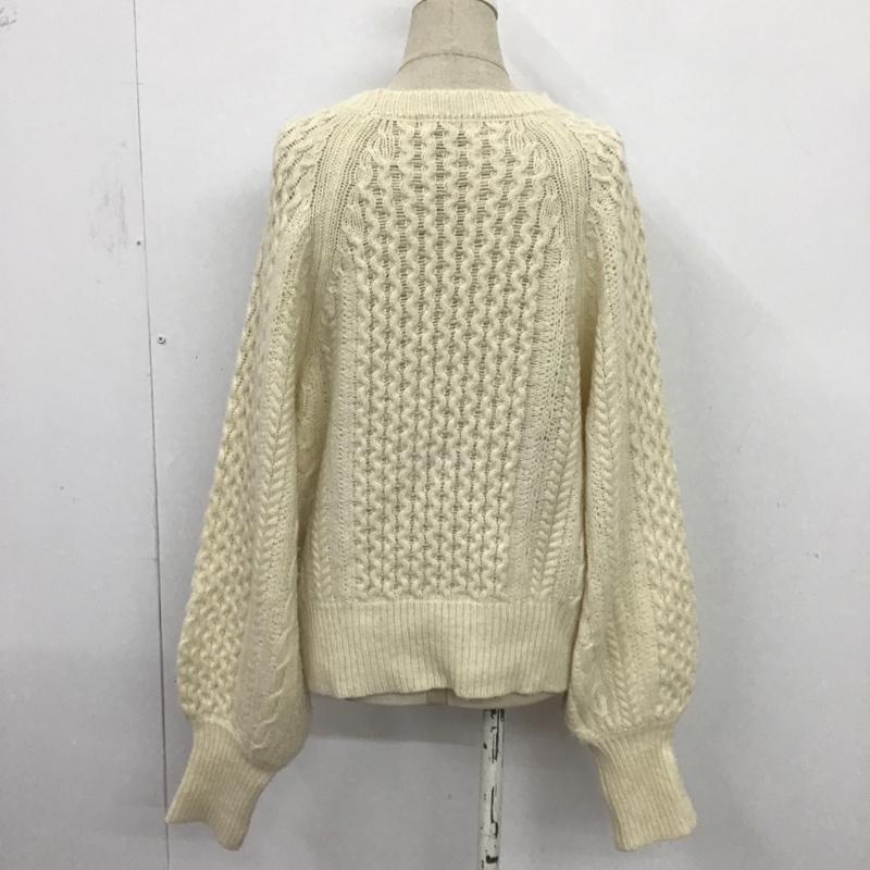 アイテムズ アーバンリサーチ ITEMS URBAN RESEARCH ニット、セーター 長袖 FREE 無地 白 / ホワイト / レディース USED 古着 中古 10080940