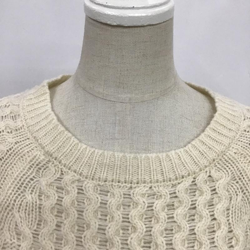 アイテムズ アーバンリサーチ ITEMS URBAN RESEARCH ニット、セーター 長袖 FREE 無地 白 / ホワイト / レディース USED 古着 中古 10080940