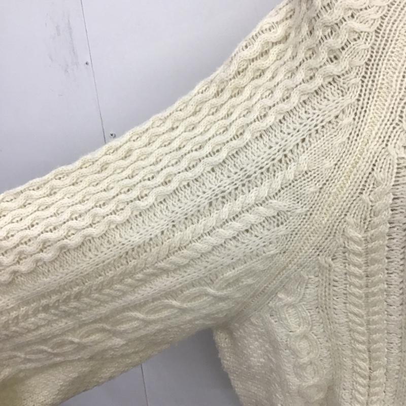 アイテムズ アーバンリサーチ ITEMS URBAN RESEARCH ニット、セーター 長袖 FREE 無地 白 / ホワイト / レディース USED 古着 中古 10080940