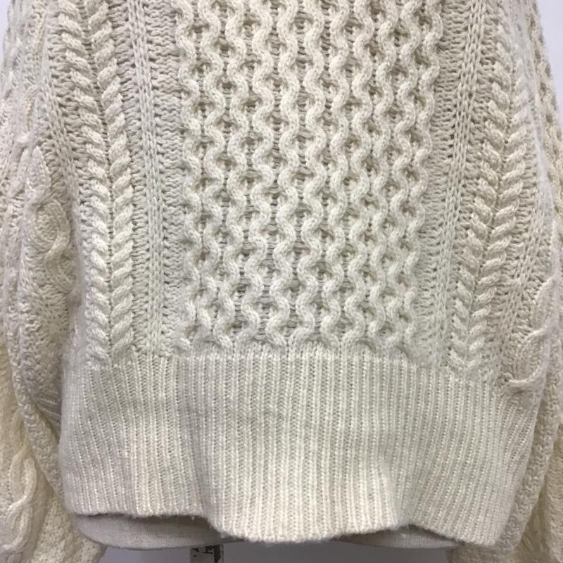 アイテムズ アーバンリサーチ ITEMS URBAN RESEARCH ニット、セーター 長袖 FREE 無地 白 / ホワイト / レディース USED 古着 中古 10080940
