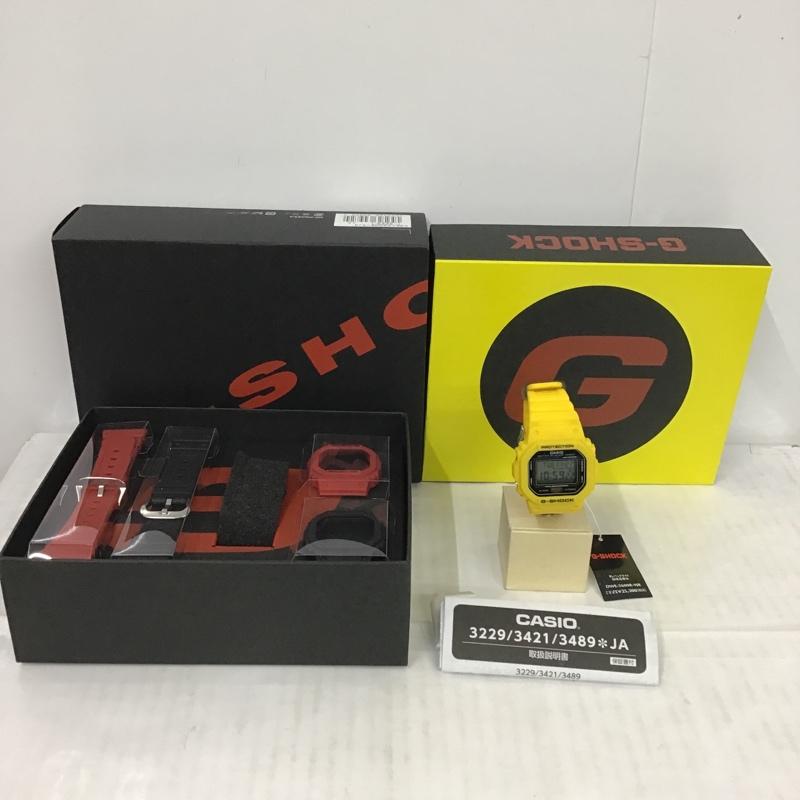 ジーショック G-SHOCK 腕時計 デジタル DWE-5600R 箱有 ロゴ、文字 黄 / イエロー / メンズ USED 古着 中古 10080991