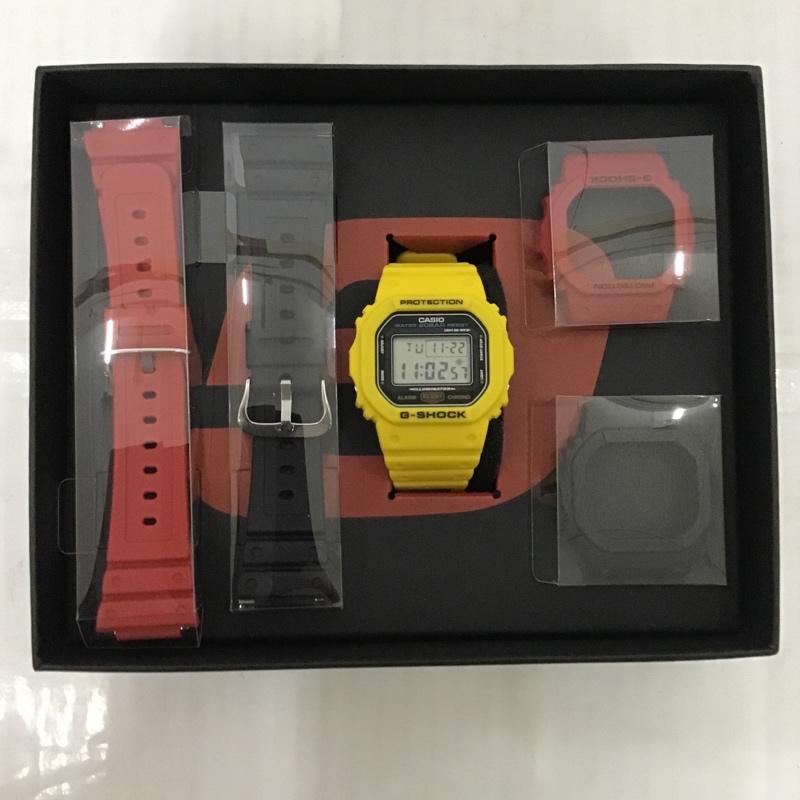 ジーショック G-SHOCK 腕時計 デジタル DWE-5600R 箱有 ロゴ、文字 黄 / イエロー / メンズ USED 古着 中古 10080991