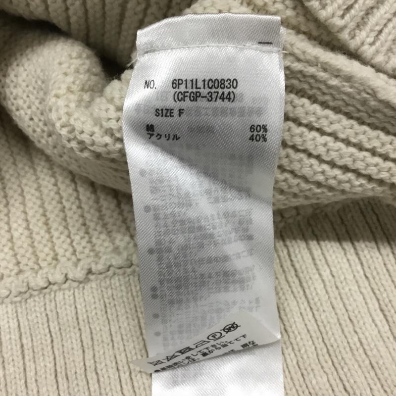 古着 USED ニット、セーター 長袖 6P11L1C0830 バックリボンデザインプルオーバー FREE 無地 アイボリー / アイボリー / レディース USED 古着 中古 10081089