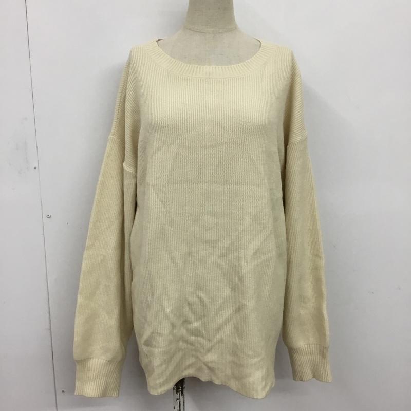 ローリーズファーム LOWRYS FARM ニット、セーター 長袖 LF620223AD FREE 無地 アイボリー / アイボリー / レディース USED 古着 中古 10081116