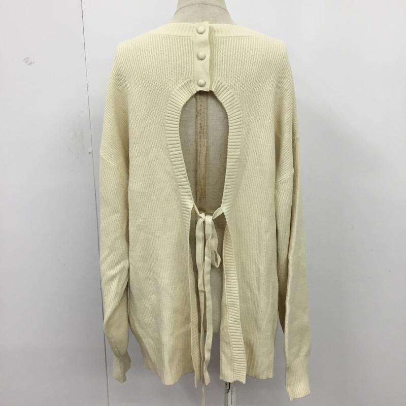 ローリーズファーム LOWRYS FARM ニット、セーター 長袖 LF620223AD FREE 無地 アイボリー / アイボリー / レディース USED 古着 中古 10081116