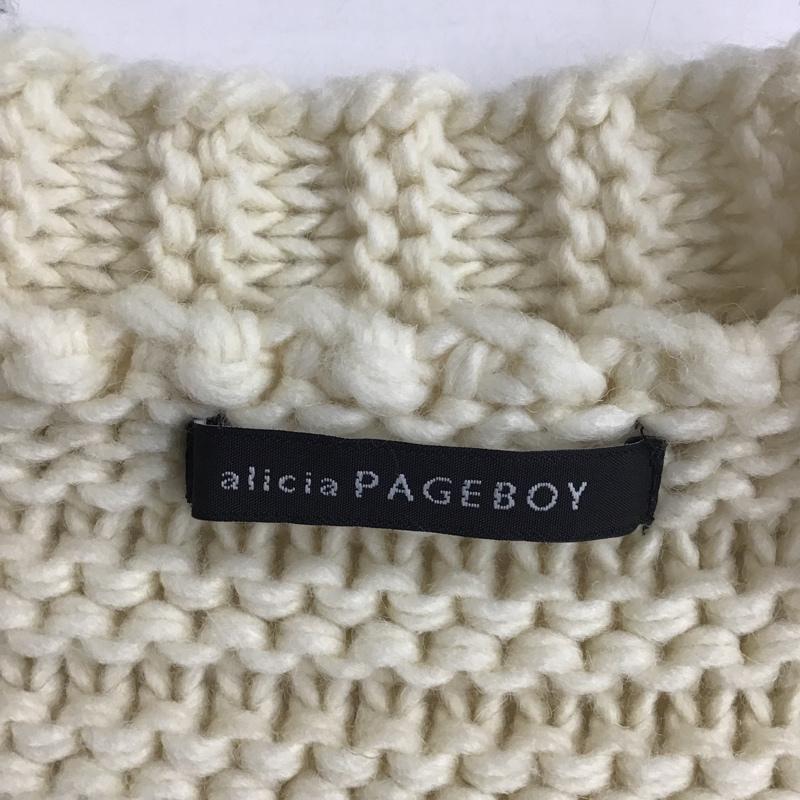 アリシアページボーイ alicia PAGEBOY カーディガン 長袖 PB760107AL FREE アイボリー / アイボリー / レディース USED 古着 中古 10081155
