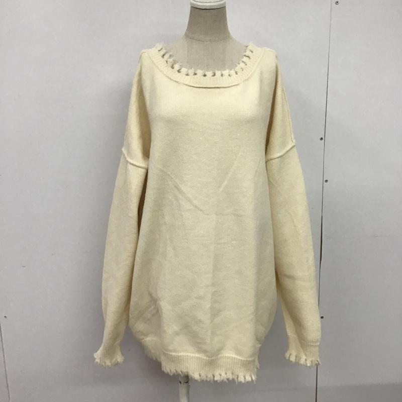 ヌナ NEUNA カーディガン 長袖 NNASC0920001 ルーズタッセルダメージニットカーディガン 前後着 FREE 無地 アイボリー / アイボリー / レディース USED 古着 中古 10081166