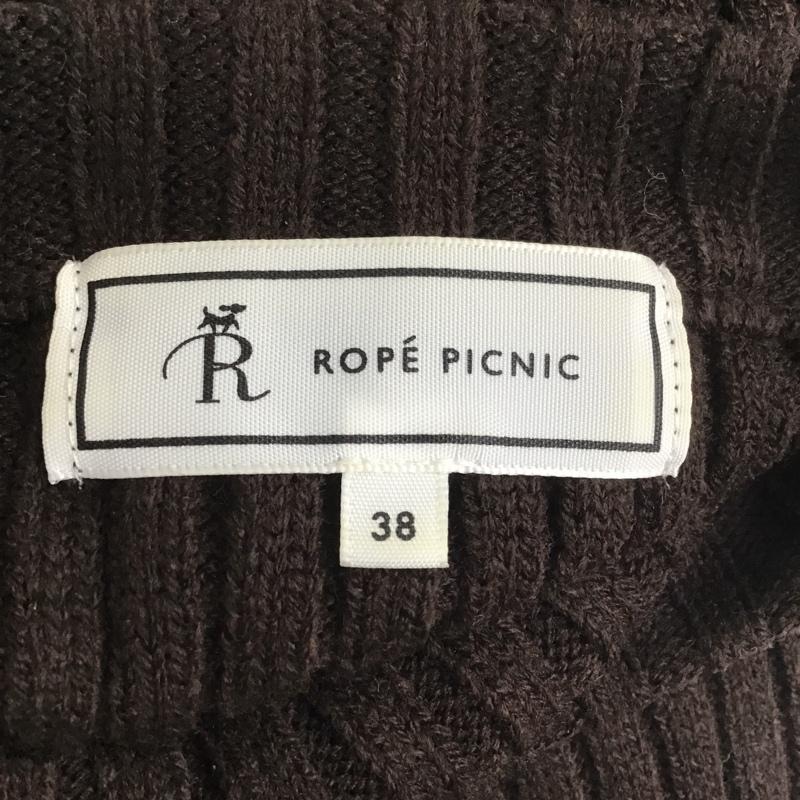 ロペピクニック ROPE' PICNIC ニット、セーター 長袖 GDM-50420-B リブスリットチュニックプルオーバー 38 無地 ダークブラウン / ダークブラウン / レディース USED 古着 中古 10081214